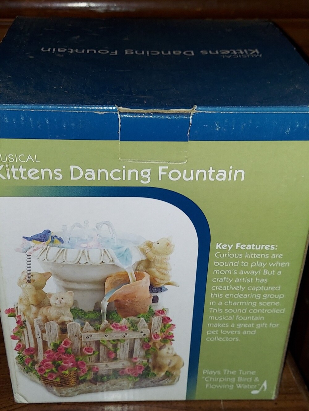 Kittens Dancing Fountain Musical Tabletop Accent